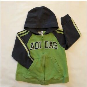 Boy’s Adidas Green and Black Sporty Hoodie Size 2T